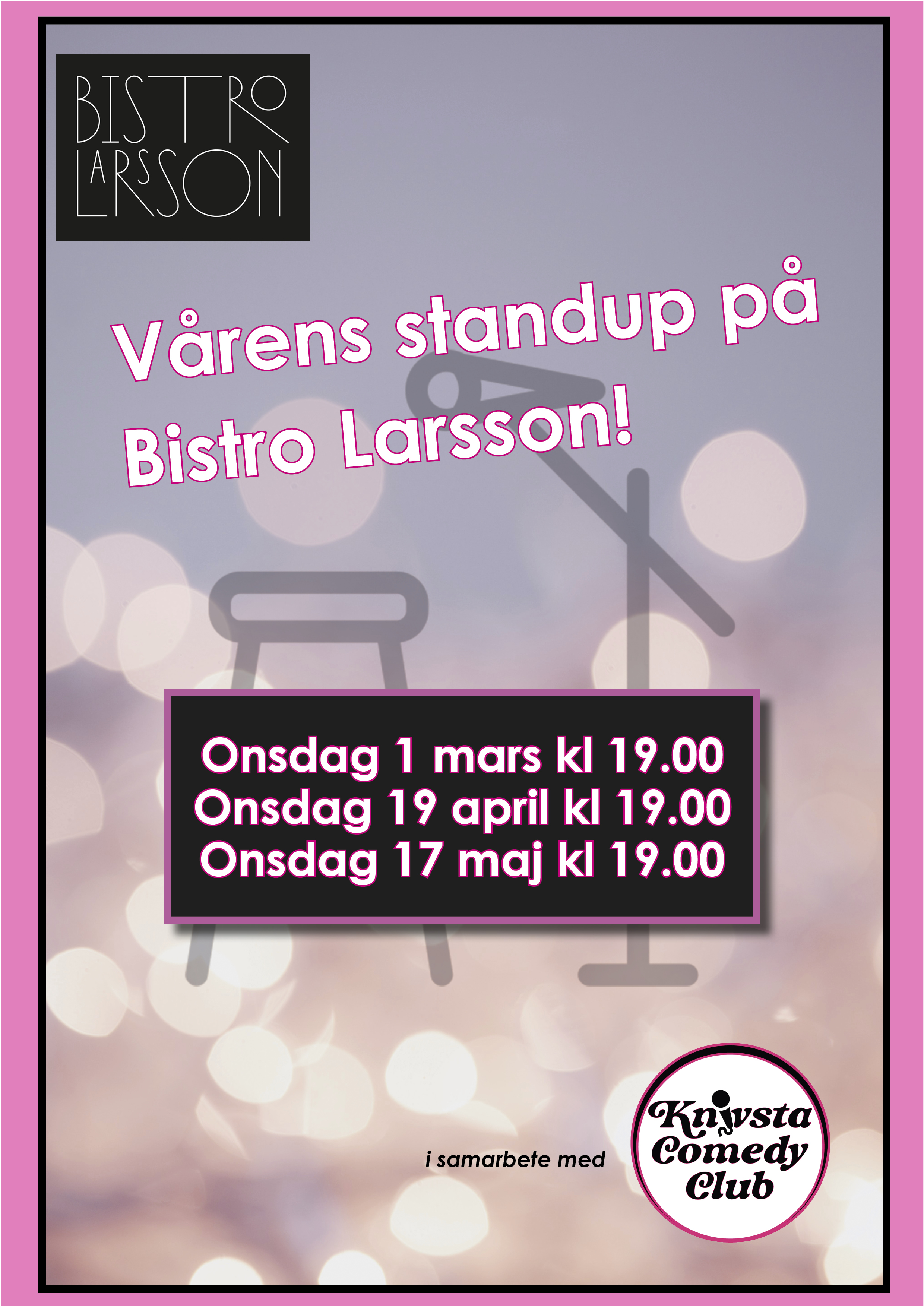 Våraffisch Knivsta Comedy Club
